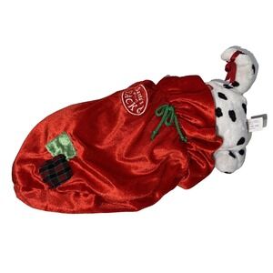 Animated Talking PUPPY DOG in SANTA'S SACK Christmas Plush TL Toys Wagging‎ Tail